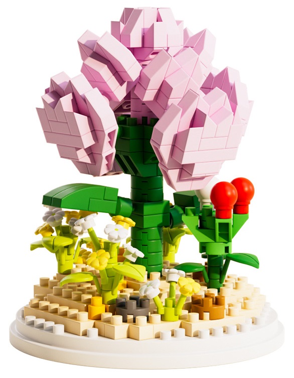 R-H4.1  T2381-009 Mini Building Blocks Flower 10x7cm