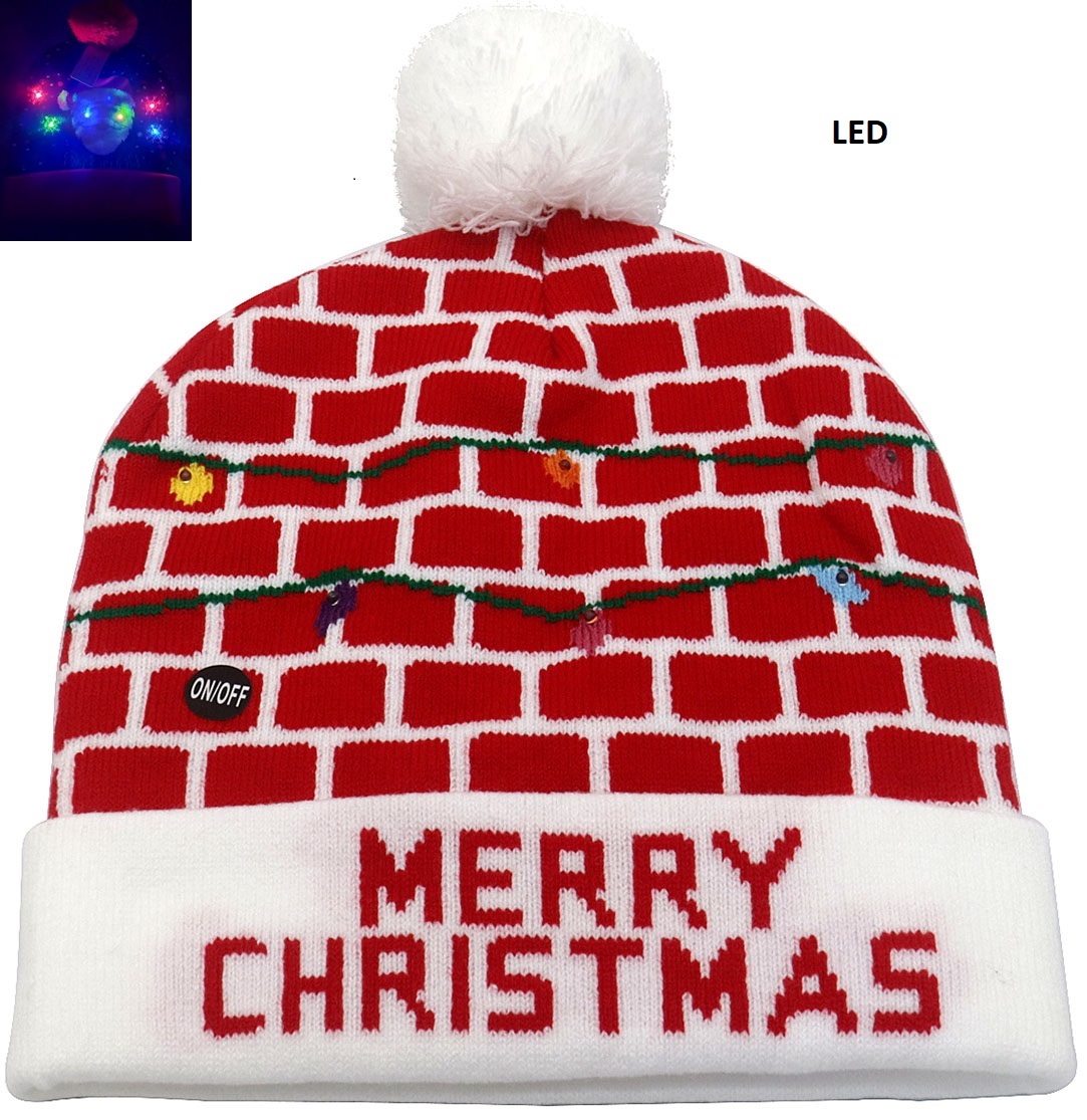 X-G6.1 HAT702-002 No. 4  Christmas Beanie with LED