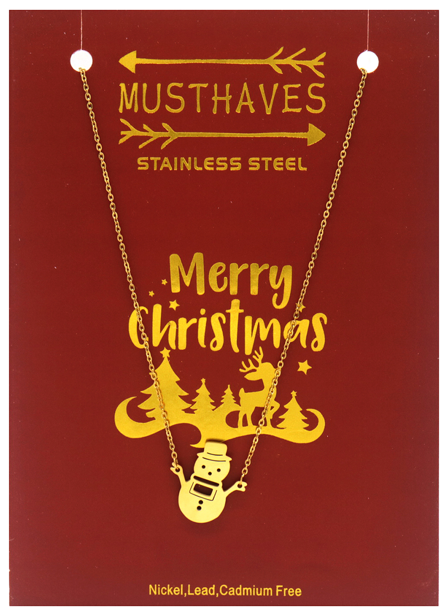 C-B18.2 N2263-032G S. Steel Necklace Christmas