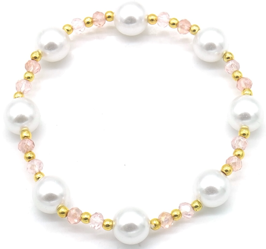 F-A11.1 B1670-021-3 Bracelet Pearls Pink