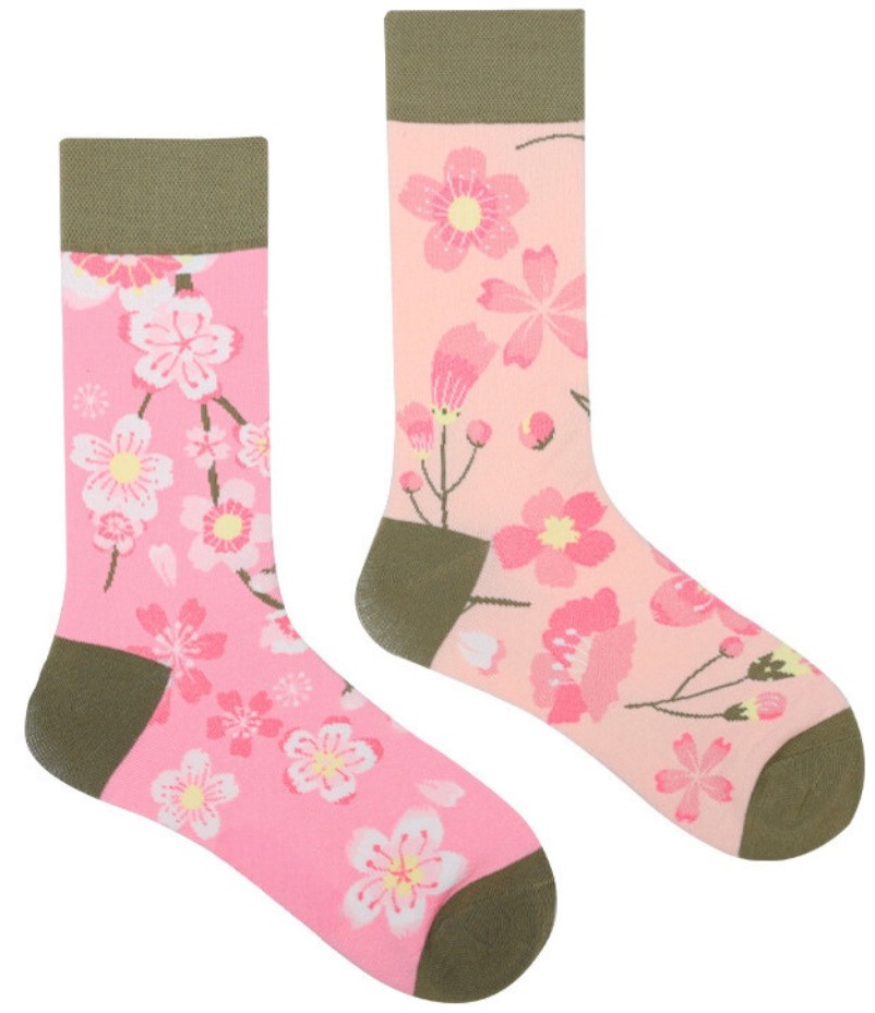 S-A4.1 SOCK2368-035 Pair Of Socks Size 38-45 Flowers