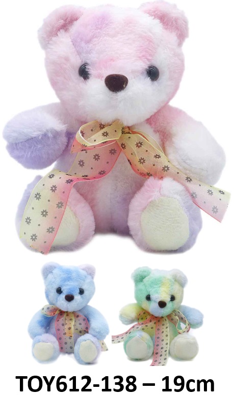 T-K8.1 T612-138 Plush Bear 19cm - Mixed Colors - 1pc