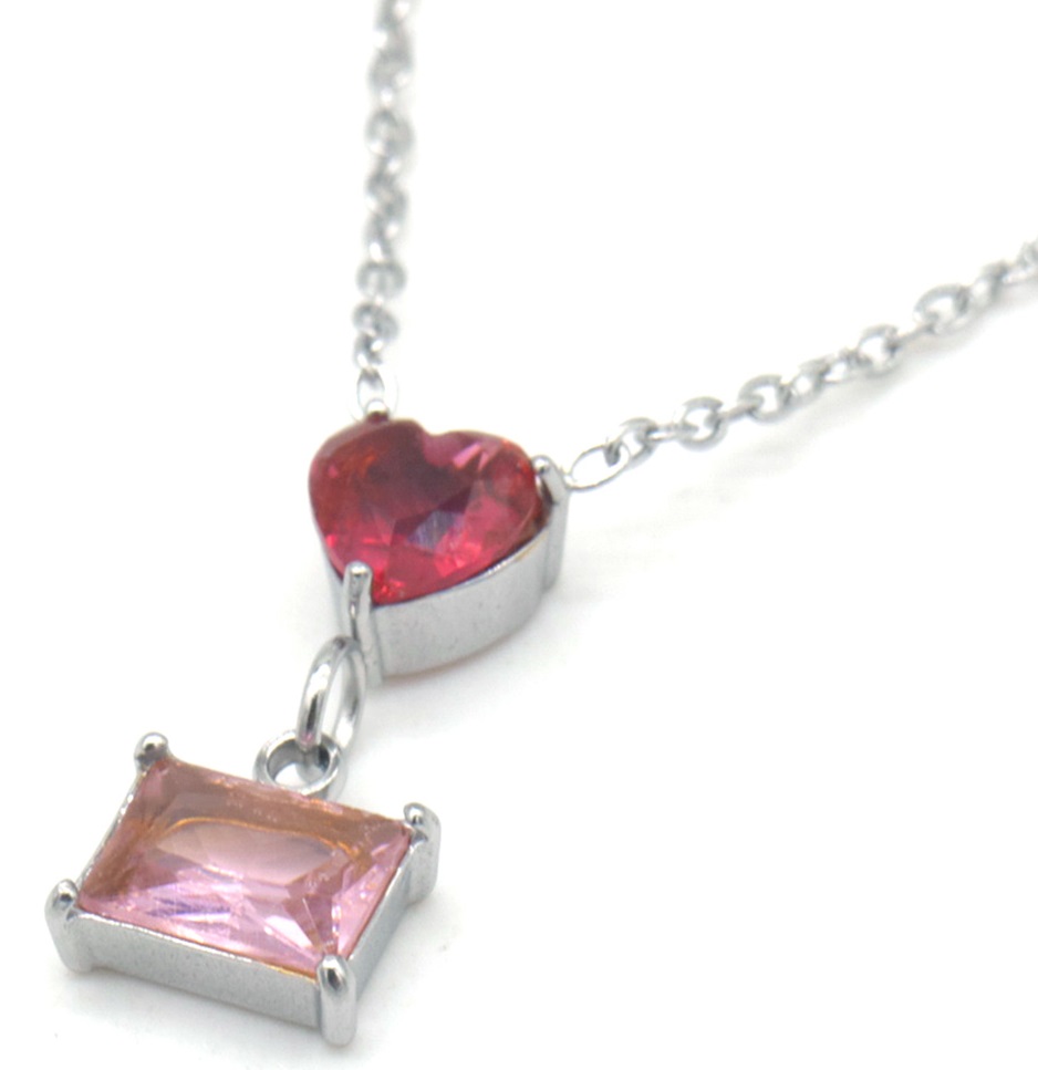 A-B21.2 N2457-009S S. Steel Necklace Heart