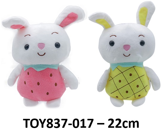 Y-B4.1 TOY837-017 Plush Fruit Rabbit - 22 cm - 1pc