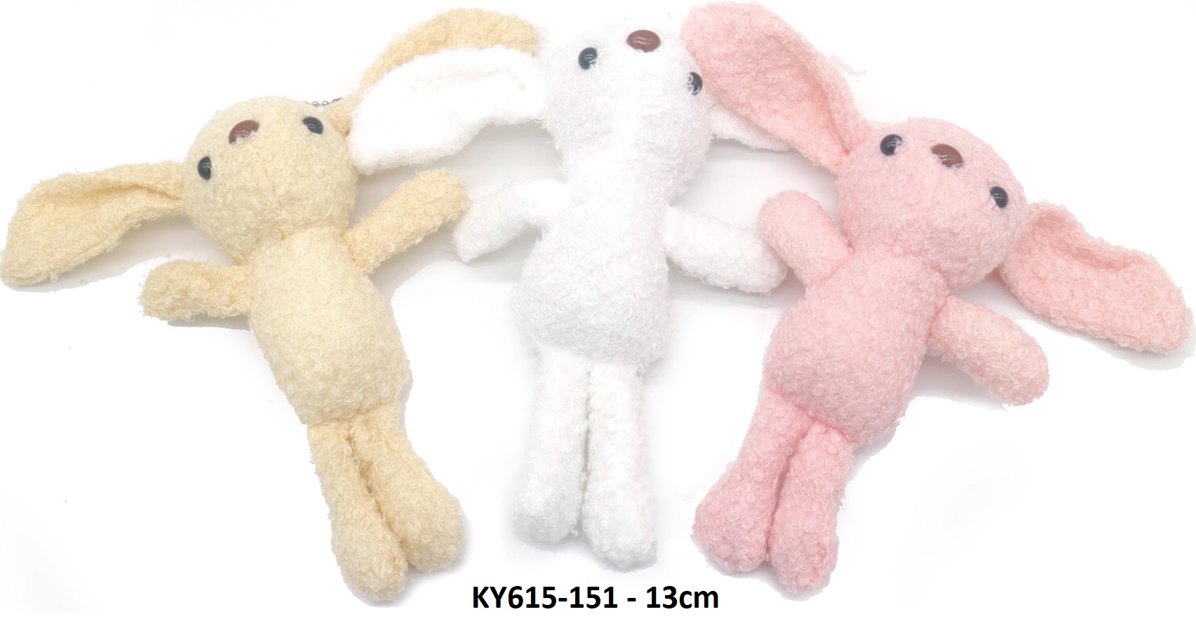 L-C3.1 KY615-151 Keychain Rabbit 13cm - Mixed Colors - 1pc