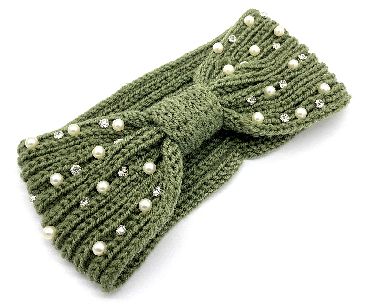 X-M6.1 H401-077 Headband Pearls Green