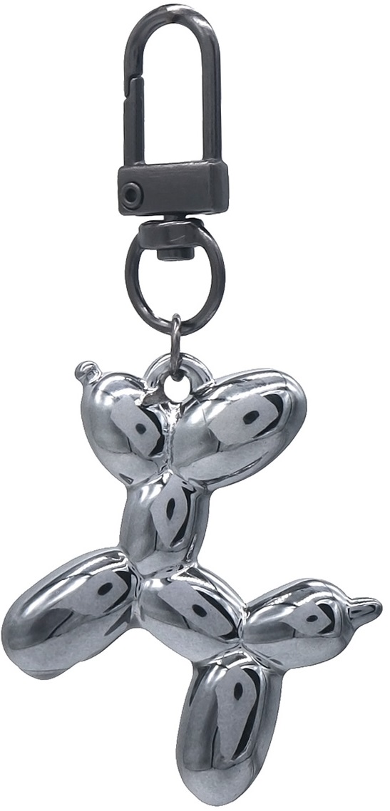 B-A24.1 KY2403-018-15 Keychain Dog 5cm Silver