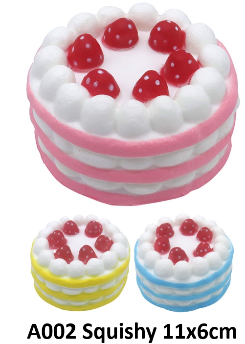 Y-C3.2 A002 Squishy Cake 11x6cm Mixed Colors