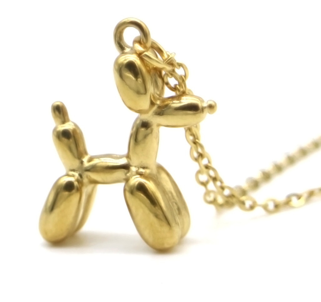 J-E10.1  N103-021G S. Steel Necklace Dog