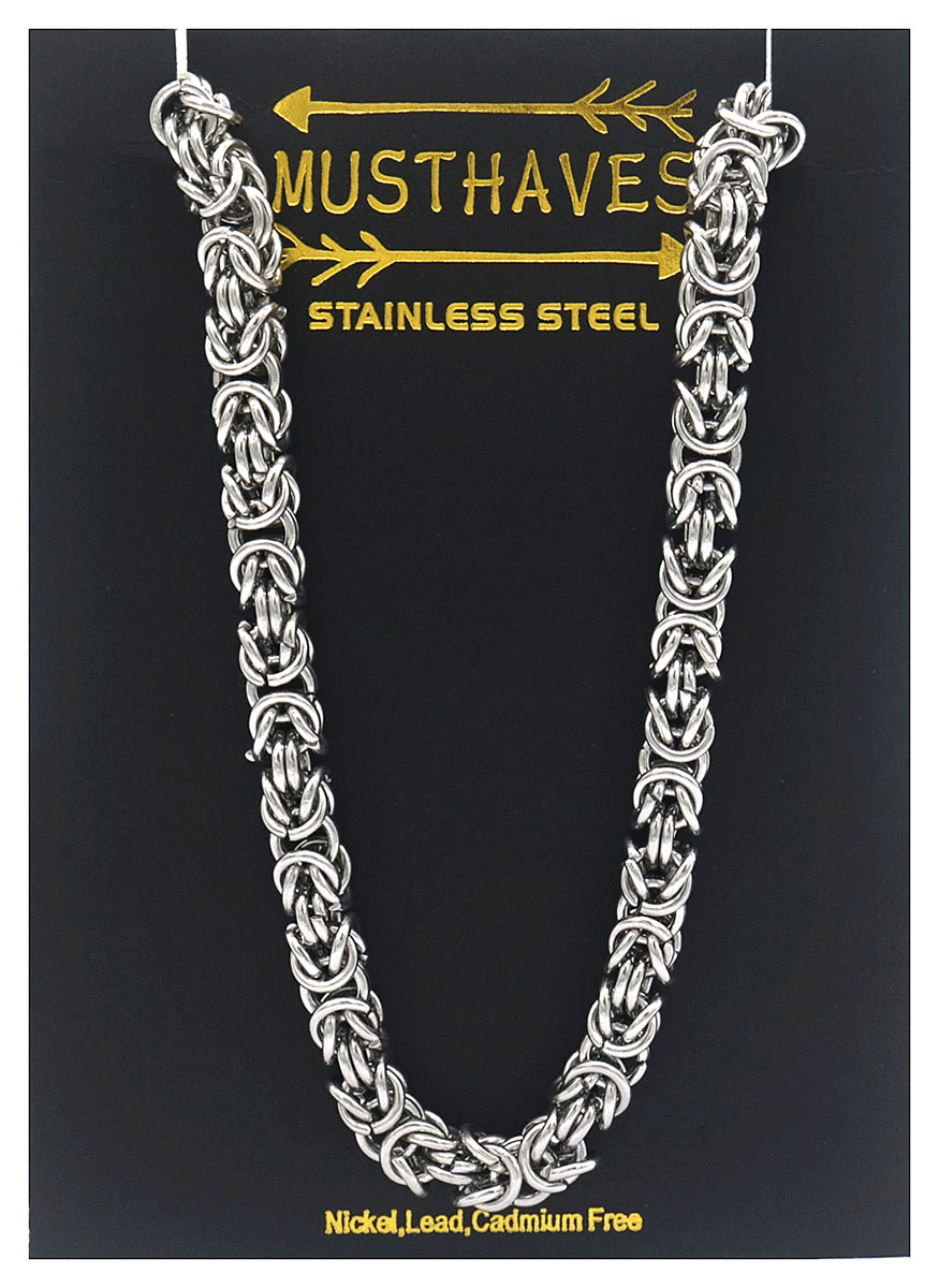 E-B11.1 N628-008 S. Steel Necklace XL 10mm Chain 55cm