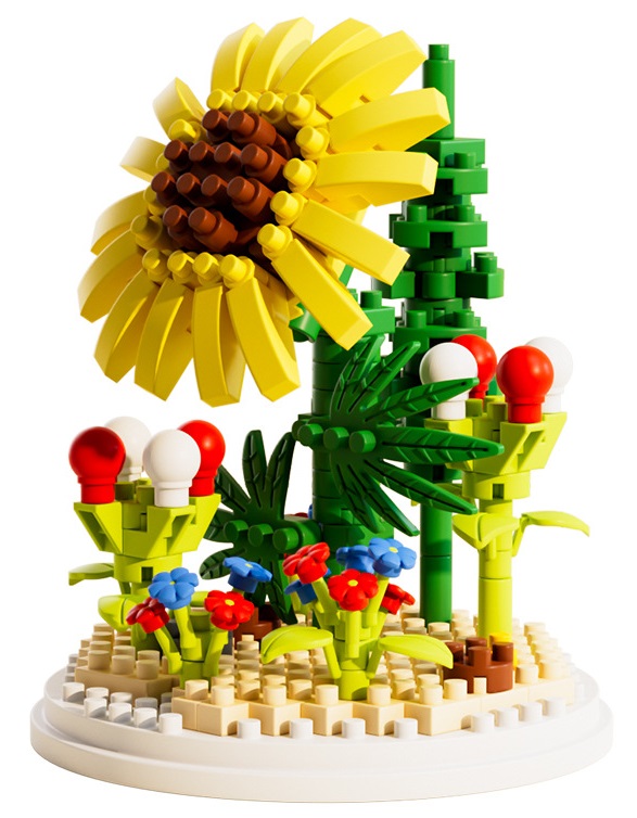 R-E3.1  T2381-008 Mini Building Blocks Flower 10x7cm