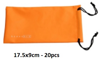 X-H5.2 Sunglass Pouch 17.5x9cm - Orange - 20pcs