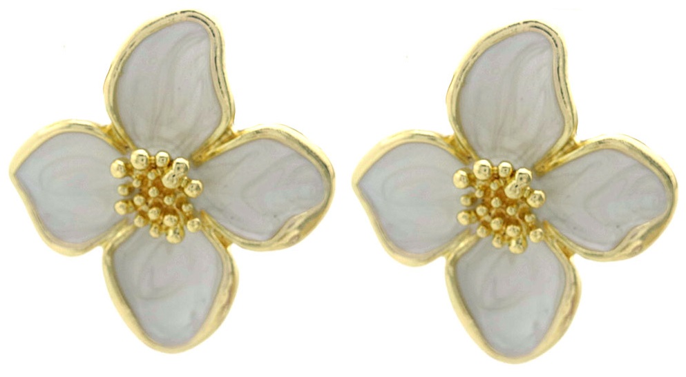 E-E2.2 E2458-017-1 Earrings Flowers 2.5cm