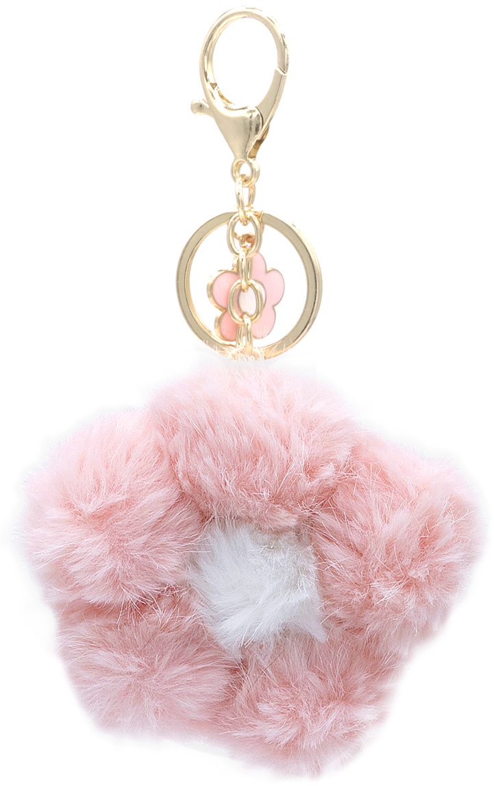 X-G7.2  KY2403-215-2 Keychain Fluffy Flower 7.5cm